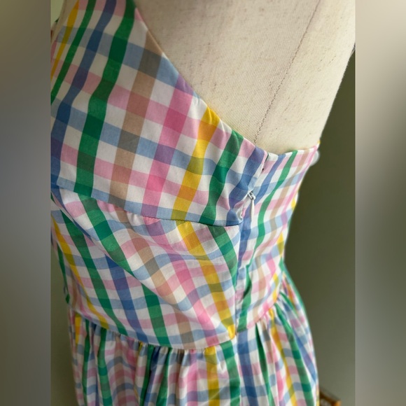 NWT J Crew Factory checked maxi sundress. Size 6. Smocked back, feminine colors - Picture 6 of 16